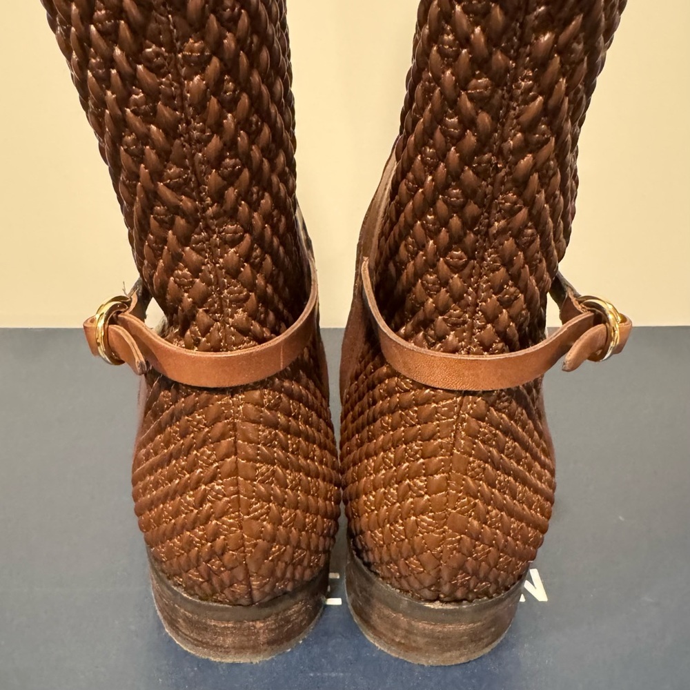 Cole Haan Isabel Stretch Knee High Brown Riding Boots - Picture 4 of 9